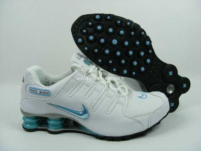 Arrial Nouvelle Nike Shox Nz 3013 Chaussures Blanc Et Bleu